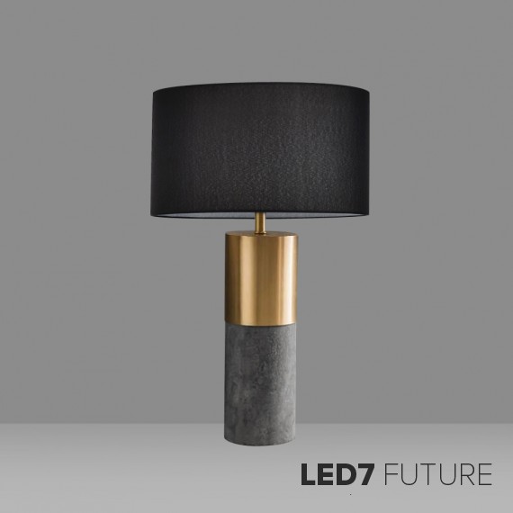 Graham & Green - Concrete And Brass Table Lamp